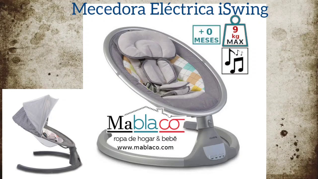 Mecedora Eléctrica Columpio Bebé iSwing - mablaco.com 