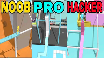 NOOB vs PRO vs HACKER ||STACKY DASH|| (FORT)All Levels Gameplay Androidios (Level  4 - 5 )