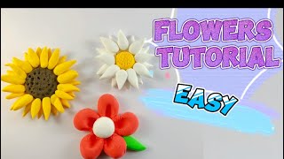 How to Sculpt Stunning Clay Flowers A Step-by-Step Tutorial ||easy flowers tutorial