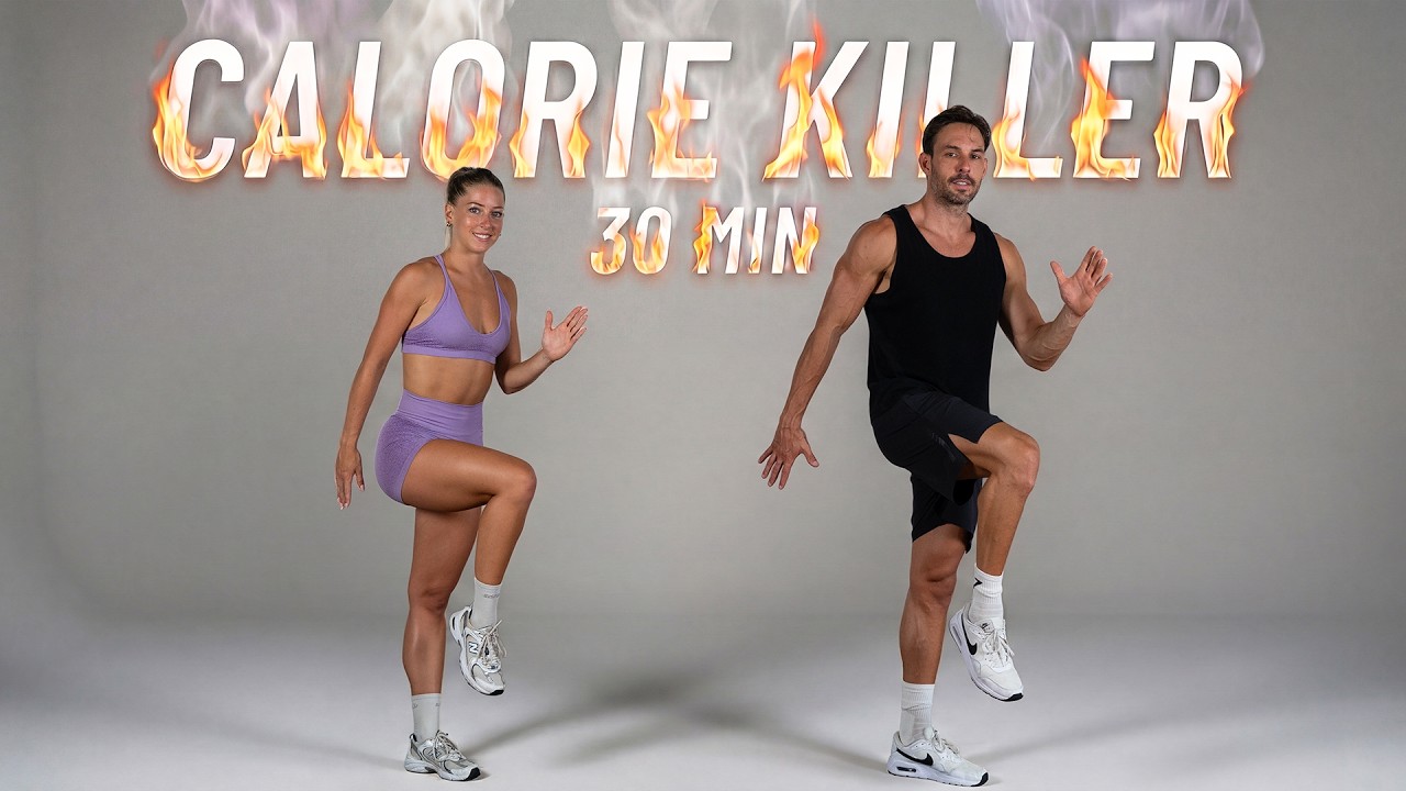 30-минутная высокоинтенсивная интервальная тренировка (HIIT) для сжигания жира и кардио (без обор...