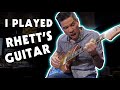 Dans les coulisses les guitares novo et rivolta tournent avec rhett shull