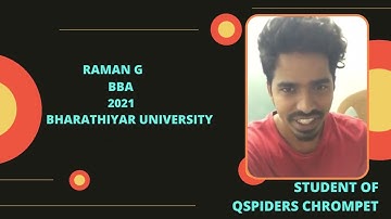 Successfully placed as a SQL Developer | Student Review & Experience at QSpiders Chrompet