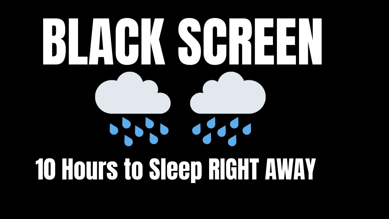 Rain Sounds for Sleeping 🌧️ 10 Hours Black Screen | Relaxing Rain Noise