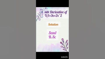 #howto🤔find🤷nth derivative of x/1+3x+2x^2#solution #math #sem1 B.Sc
