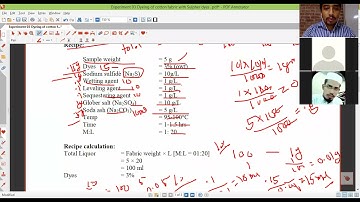 TEX 3102 C&D WPT II Lab Lecture 04 Dyeing of Cotton fabric with Sulphur dye