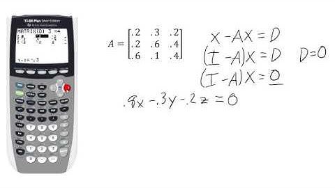 Closed System Input Output Model on a TI 83 84 HD