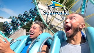 RIDING EVERY RIDE AT SEAWORLD ORLANDO! (NO MASKS ON RIDES)