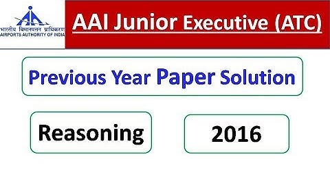 AAI ATC | Reasoning Previous Year Paper Solution 2016 Shift 2 | SpeedUp Education