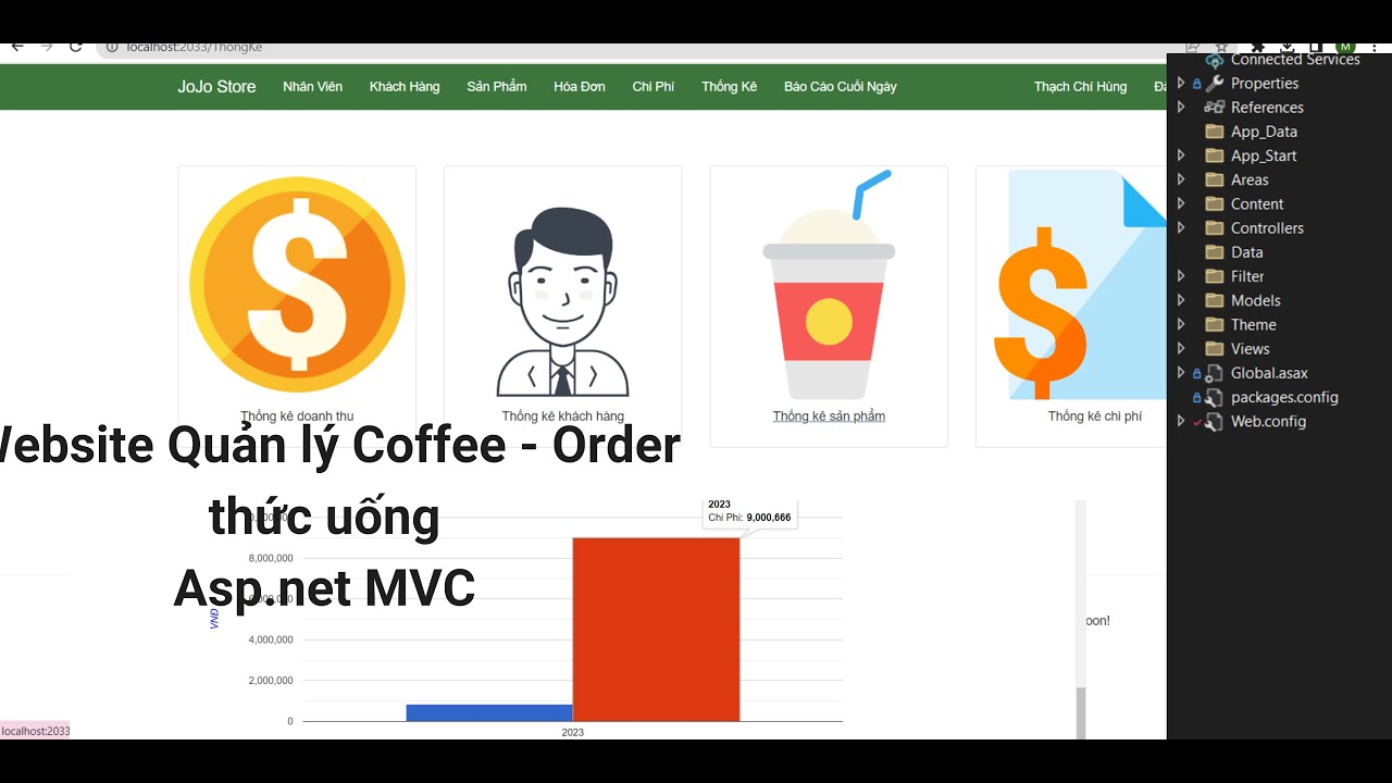 Website quản lý coffee - order thức uống [Asp.net MVC] - YouTube