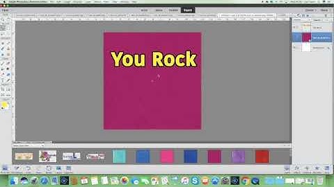 designing layered word art in PSE