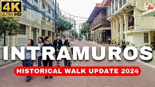 [4K] MOST Historical Place in Manila | Intramuros Walk Tour Update 2024