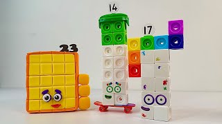 DIY Numberblocks 1 to 23 Snap Cubes Custom Set - Learn to Count Numbers Pattern