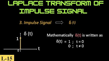 Laplace transform of Impulse Signal Lecture-15  | GATE ECE | GATE EE | GATE IN | FULL COURSE