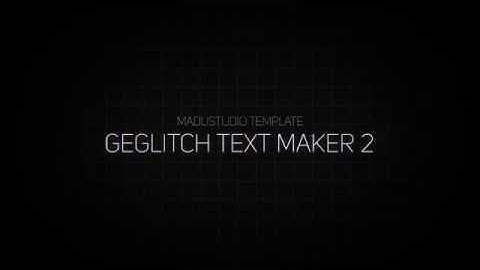 Ge Glitch Text Maker 2 - Free After Effect Project Download - Videohive 2 Free