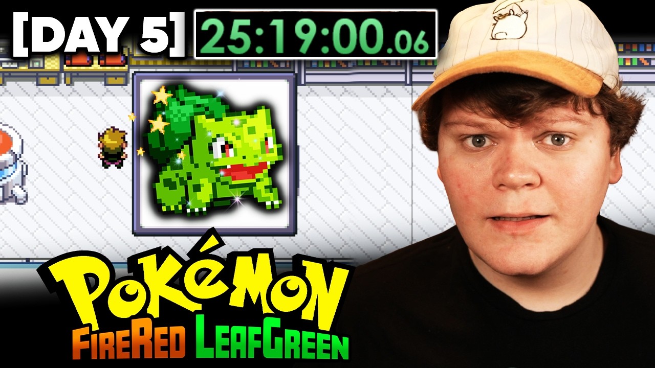 [DAY 5] The Shiny Starter Hunt In Pokemon FireRed & LeafGreen CONTINUES (5,000+ Resets)