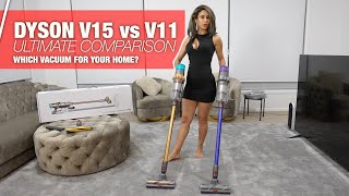 Dyson V15 vs Dyson V11  Which is the BEST Cordless Vacuum? | Comparison and Review