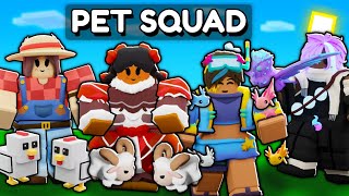 We Became The Overpowered PET GOD SQUAD! (Roblox Bedwars)