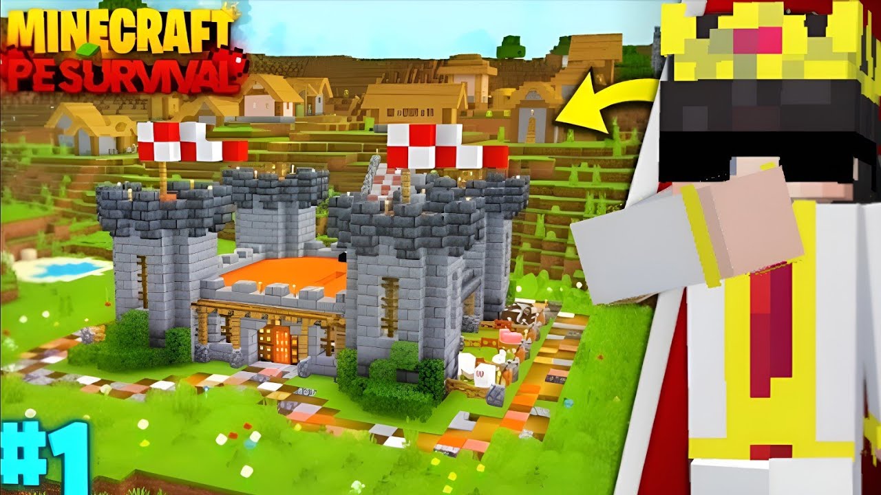 Minecraft Pe Survival Series Ep 1 in 1.21 🔥 | Made a Op Survival Base ...
