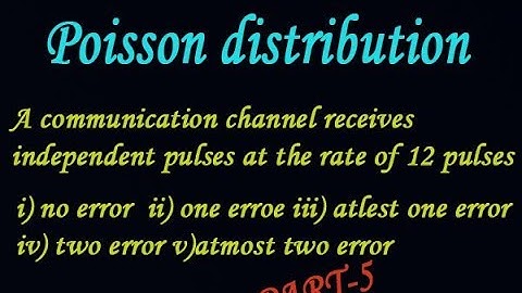 Probability of Poisson distribution using simple steps good example(PART-5)