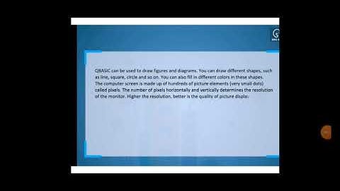 Graphics in QBasic class 7