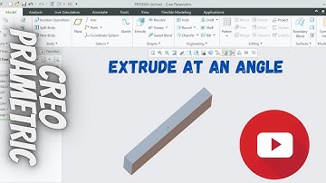 Creo Parametric Extrude at an Angle//Syed ShehrOZ C.N.C