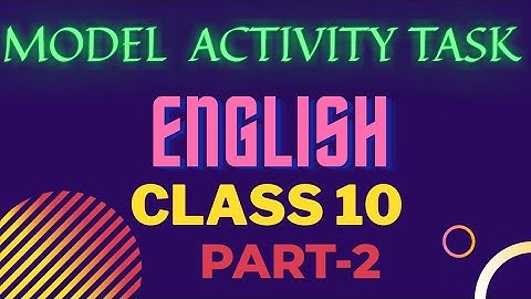 CLASS 10|MODEL ACTIVITY TASK ENGLISH PART 2|WBBSE|MAT 2|MADHYAMIK ENGLISH|SK STUDY POINT SILIGURI