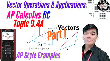 AP Calculus BC | Topic 9.4A | Master Vector Operations & Derivatives