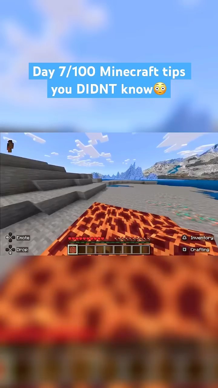 Crouch to avoid magma block damage in Minecraft! #MinecraftTips