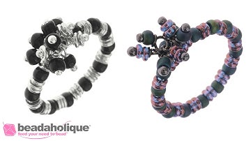 How to Make a Memory Wire Ring With a Beaded Focal Cluster