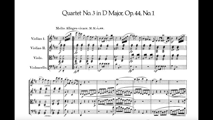 Felix Mendelssohn - String Quartet No. 3 in D major, Op. 44, No. 1 