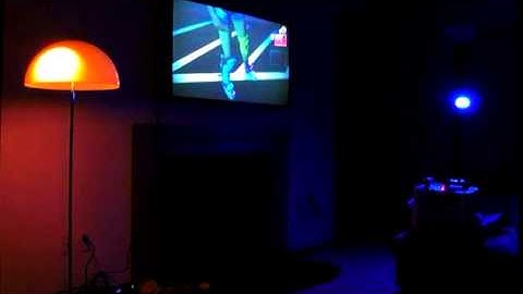 Philips Hue controlled by a Raspberry Pi to dance with XBox Kinect