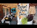 DIY Budget Porch Decor Outdoor Patio Decorate With Me | Small Front Porch Decor Ideas | Adaline Zook