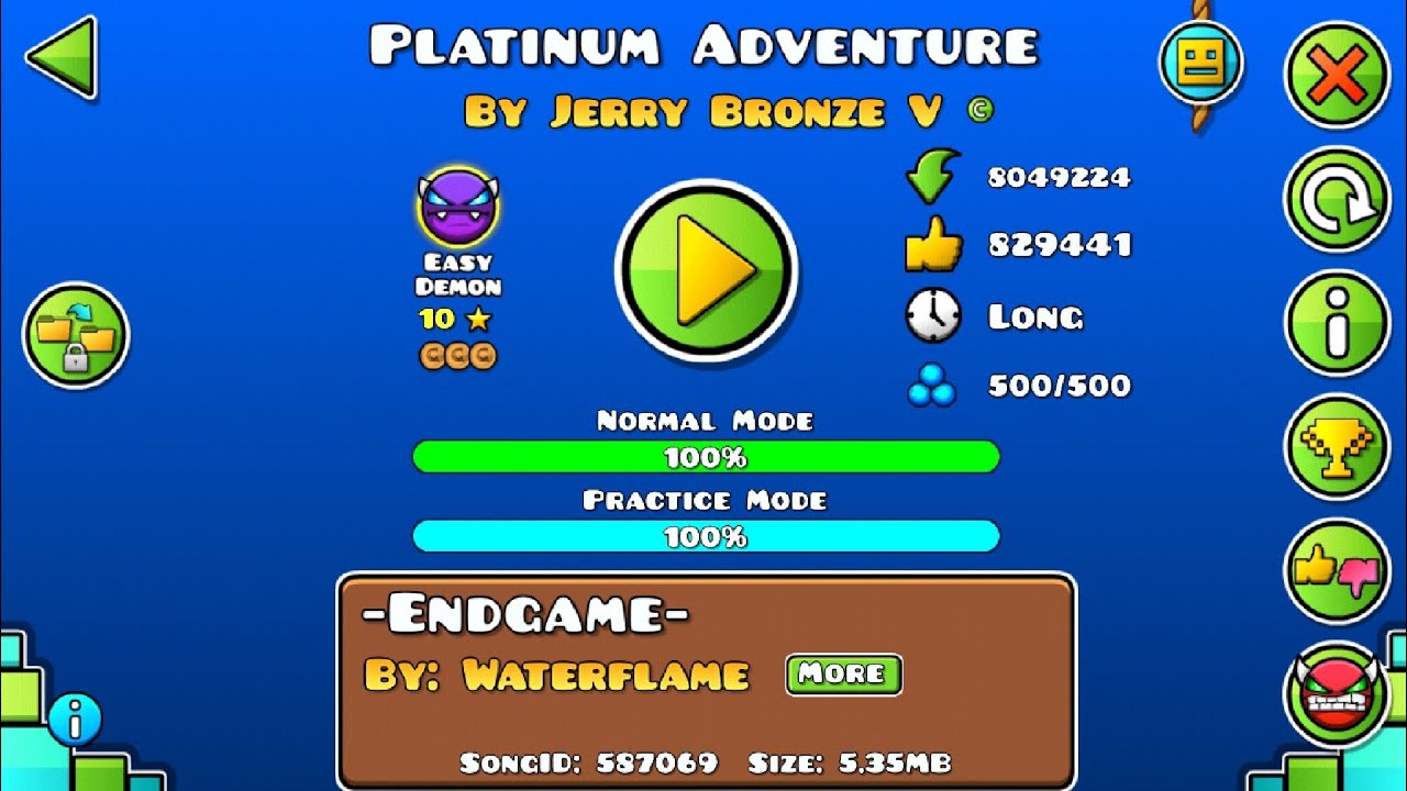 GeometryDash Platinum Adventure All coins.