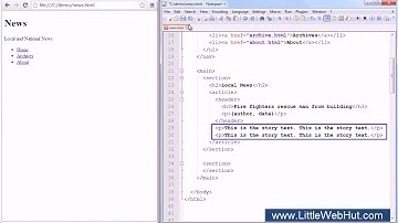 HTML5 Tutorial For Beginners   5 of 6   New Semantic Elements|saami pirzada