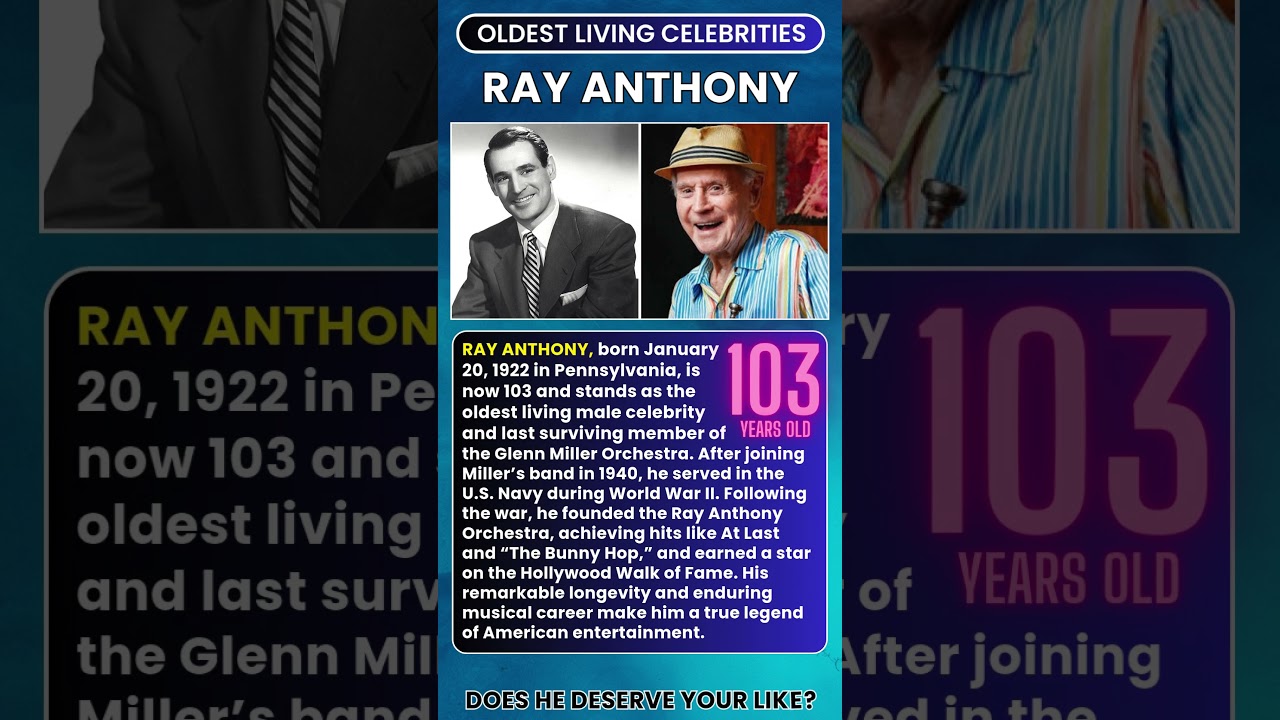 Oldest Living Celebrities: Ray Anthony 