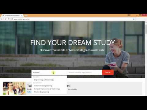How students use Mastersportal to find university degree programmes