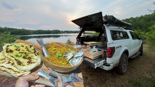 Truck Camping Overnight W Rainbow Trout Curry