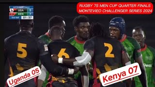 KENYA 7S VS UGANDA RUGBY CRANES | MEN CUP QUARTER FINAL MONTEVIDEO 7S CHALLENGER SERIES 2024 | HSBC