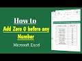 How to add zero 0 before any Number in Excel | Excel tricks #exceltips #exceltricks