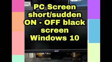 PC MONITOR RANDOMLY TURNS OFF - ON SCREEN FIXED.WINDOWS 10 MONITOR BLACK SCREEN