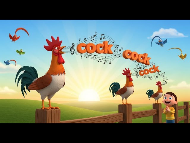 Five Little Roosters Go Cock a Doodle Doo | Funny and Fun Kids