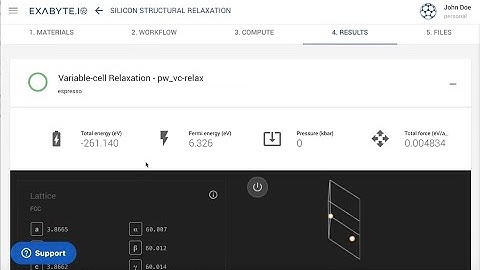 Exabyte.io Tutorial: Structural Relaxation