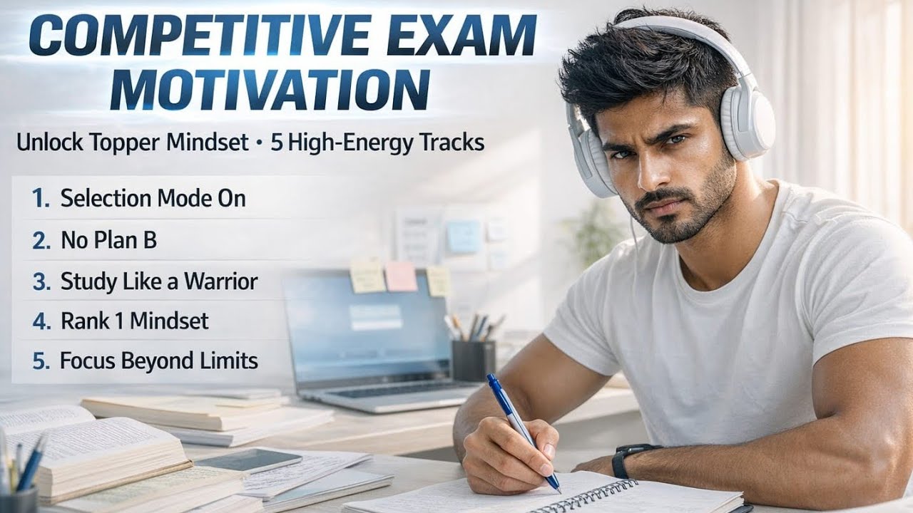 Competitive Exam Motivation • Topper Mindset Hindi Songs • Discipline & Study Energy | 5 Tracks