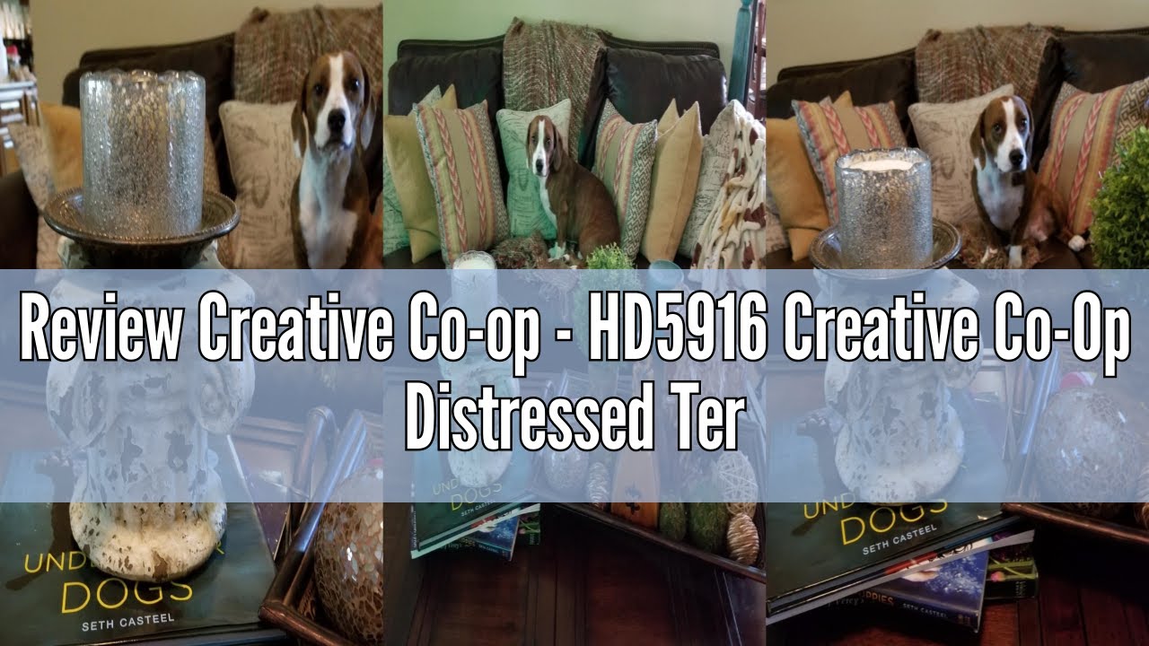 Review Creative Co-op - HD5916 Creative Co-Op Distressed Terracotta Column Pedestal 7 in. H x 6.25 i