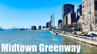 New York City Walking-East Midtown Greenway-East River-Manhattan-United Nations-long island