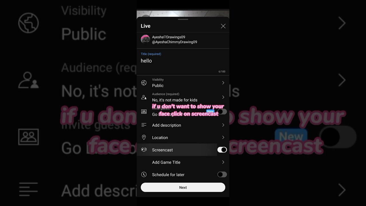 How To Do A Live Stream On Youtube Without Showing Your Face Ayesha Drawing09 