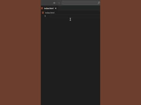 how to create html boilerplate code with one key in VsCode! #shorts ...