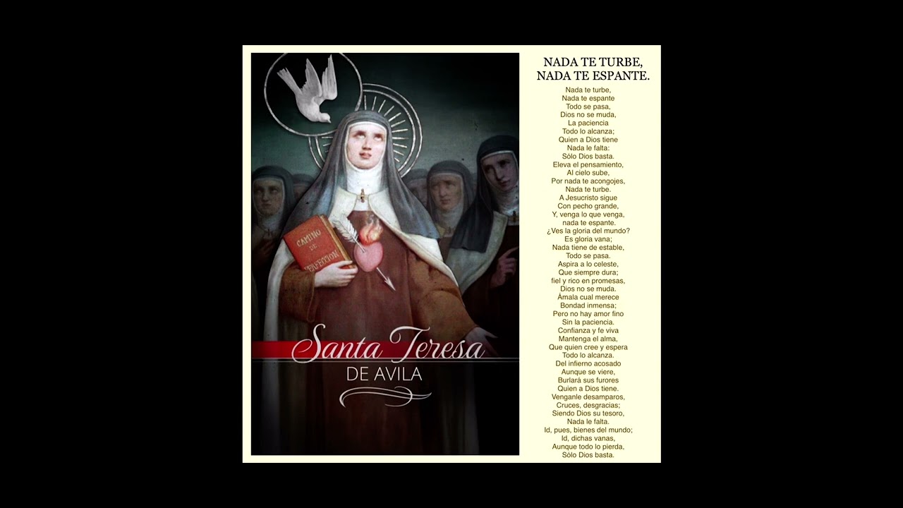 Poema de Santa Teresa de Ávila YouTube Poema de Santa Teresa de Ávila YouTube