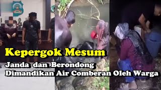 Pasangan Sejoli Mesum DiGrebek Warga Dan di hukum Mandi Air Got Di Saksikan Oleh Warga Menjadi Viral