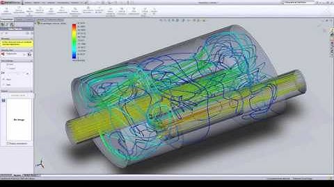Computational evaluation of a muffler using FEA - SolidWorks FloXpress